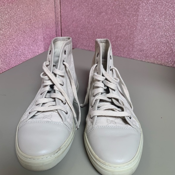 Authentic Gucci hightop sneakers size 37 grey/camel - Picture 9 of 9